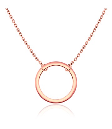 Rose Gold Plated Plain Ring Shaped Necklaces SPE-727-RO-GP
